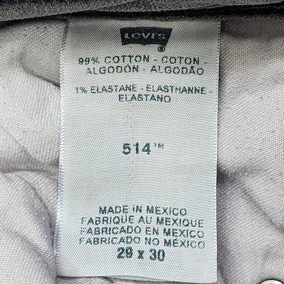 Levi's Jeans Mens W29 L30 Gray 514 Slim Straight Athletic Distressed Denim - Picture 8 of 14